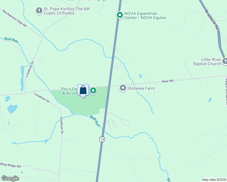 map of restaurants, bars, coffee shops, grocery stores, and more near 24660 James Monroe Highway in Aldie