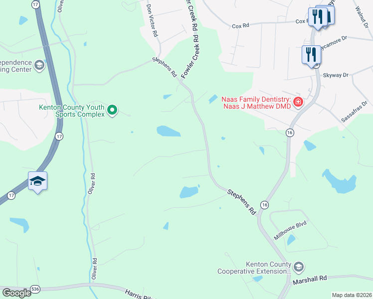 map of restaurants, bars, coffee shops, grocery stores, and more near 6684 Frontier Road in Independence
