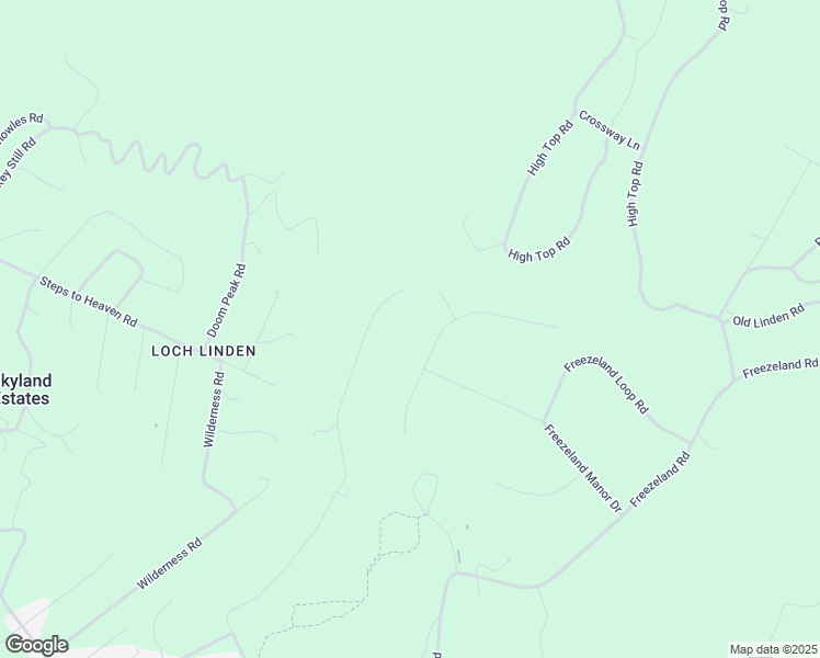 map of restaurants, bars, coffee shops, grocery stores, and more near 205 Freezeland View Lane in Linden