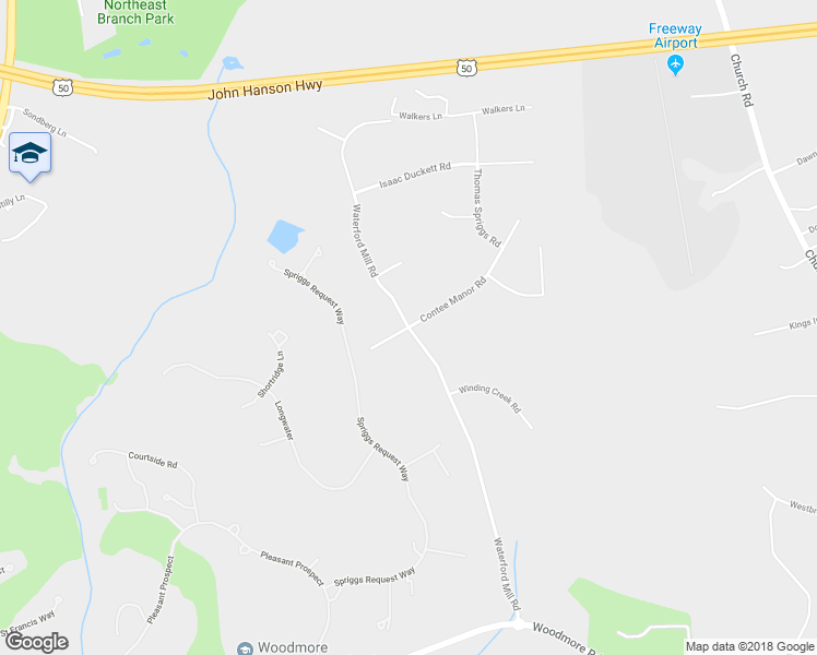 map of restaurants, bars, coffee shops, grocery stores, and more near 12805 Contee Manor Road in Bowie
