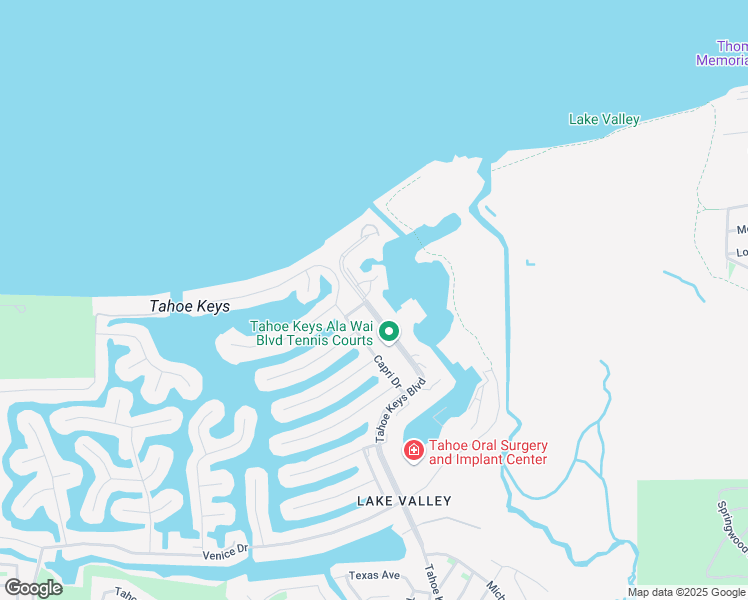 map of restaurants, bars, coffee shops, grocery stores, and more near 405 Ala Wai Boulevard in South Lake Tahoe