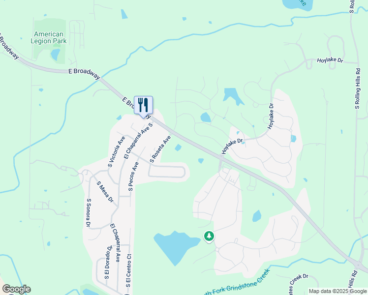 map of restaurants, bars, coffee shops, grocery stores, and more near 1100 South Roseta Avenue in Columbia