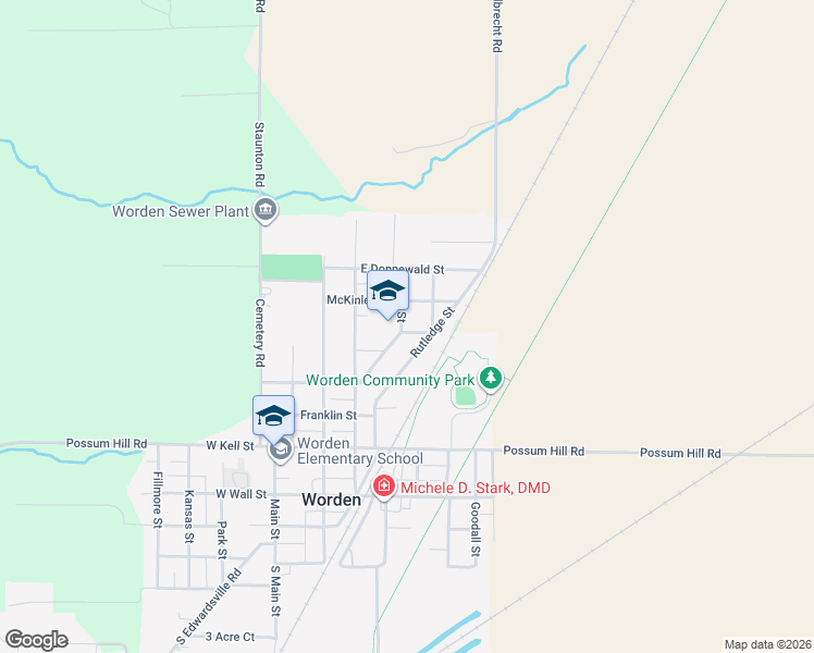 map of restaurants, bars, coffee shops, grocery stores, and more near 365 Kerns in Worden