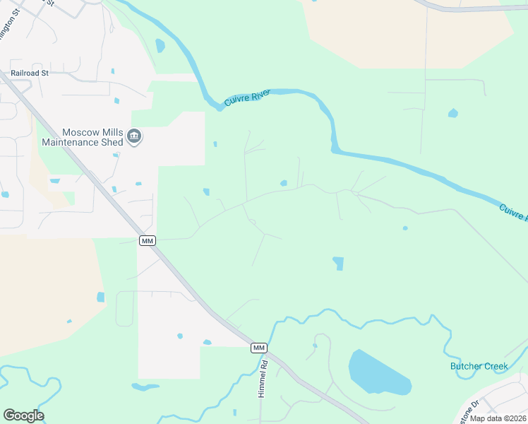 map of restaurants, bars, coffee shops, grocery stores, and more near 9 Cuivre Lane in Moscow Mills