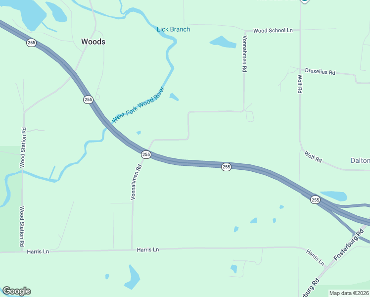 map of restaurants, bars, coffee shops, grocery stores, and more near 7592 Vonnahmen Road in Bethalto