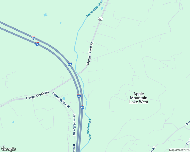 map of restaurants, bars, coffee shops, grocery stores, and more near 105 Manassas Run Road in Front Royal
