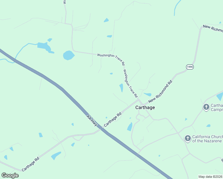 map of restaurants, bars, coffee shops, grocery stores, and more near 3442 Carthage Road in California