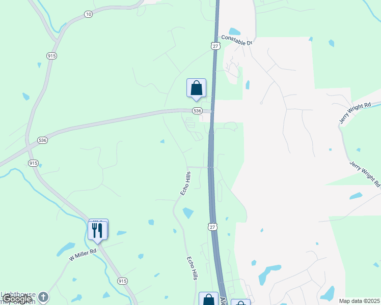 map of restaurants, bars, coffee shops, grocery stores, and more near 9329 Echo Hills in Alexandria