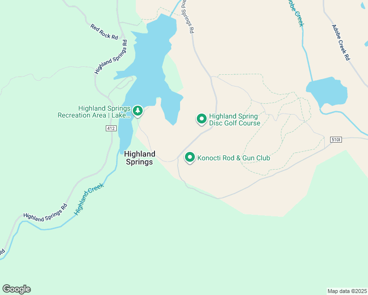 map of restaurants, bars, coffee shops, grocery stores, and more near 3485 Highland Springs Road in Lakeport