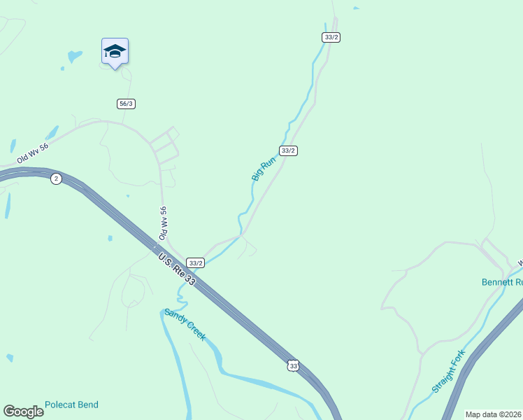 map of restaurants, bars, coffee shops, grocery stores, and more near 464 Butcher Hollow Road in Ravenswood