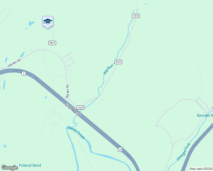 map of restaurants, bars, coffee shops, grocery stores, and more near 464 Butcher Hollow Road in Ravenswood