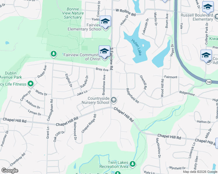 map of restaurants, bars, coffee shops, grocery stores, and more near 1222 Bradshaw Avenue in Columbia