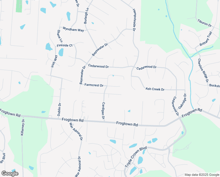 map of restaurants, bars, coffee shops, grocery stores, and more near 1232 Farmcrest Drive in Union