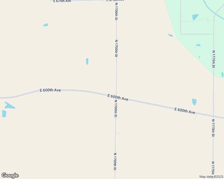 map of restaurants, bars, coffee shops, grocery stores, and more near 16979B East 600th Avenue in Newton