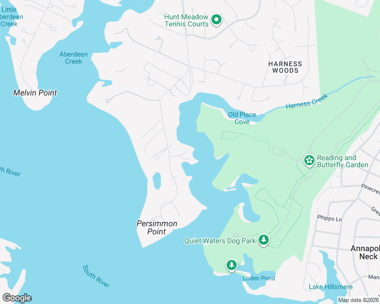 map of restaurants, bars, coffee shops, grocery stores, and more near 3305 Harness Creek Road in Annapolis