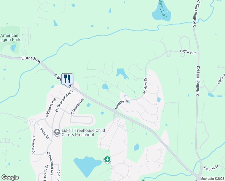 map of restaurants, bars, coffee shops, grocery stores, and more near 4751 East Broadway in Columbia