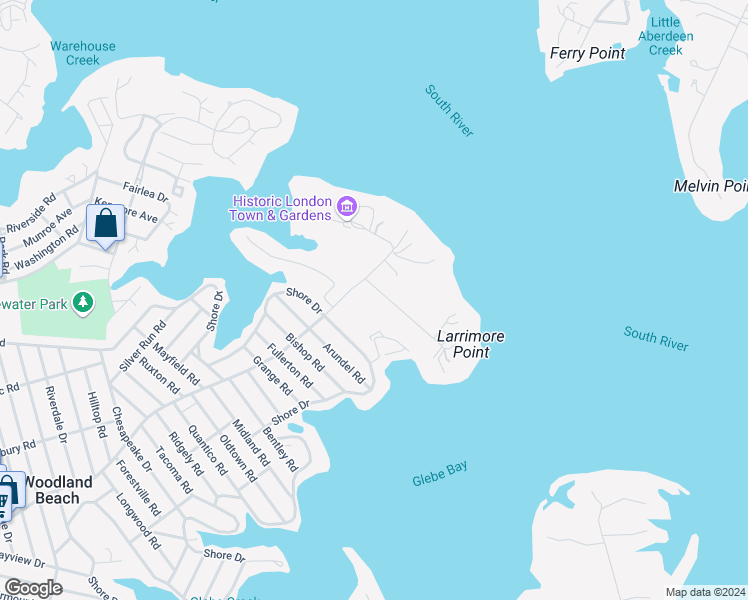 map of restaurants, bars, coffee shops, grocery stores, and more near 1508 Widows Mite Road in Edgewater