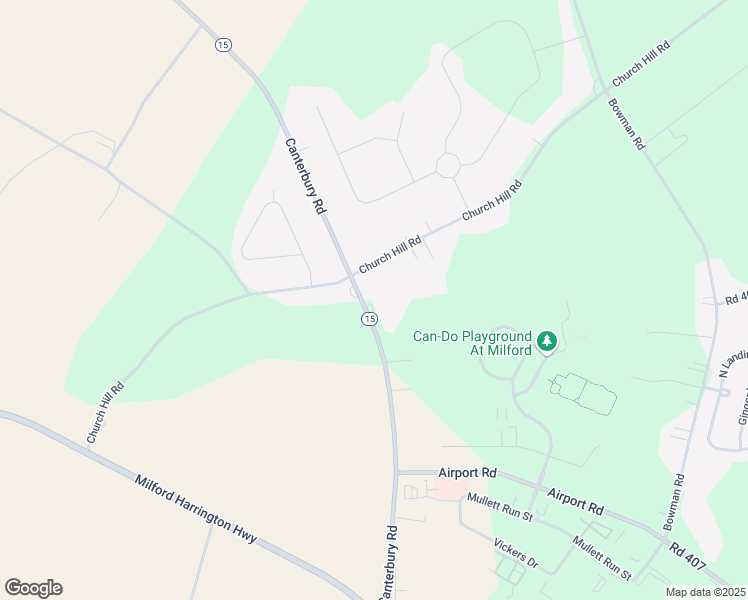 map of restaurants, bars, coffee shops, grocery stores, and more near 764 Canterbury Road in Milford