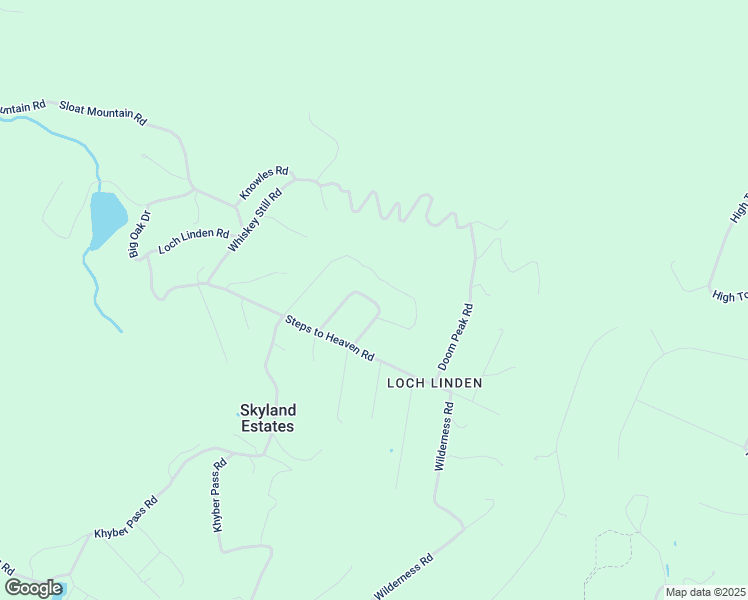 map of restaurants, bars, coffee shops, grocery stores, and more near 94 Banshee Lane in Skyland Estates