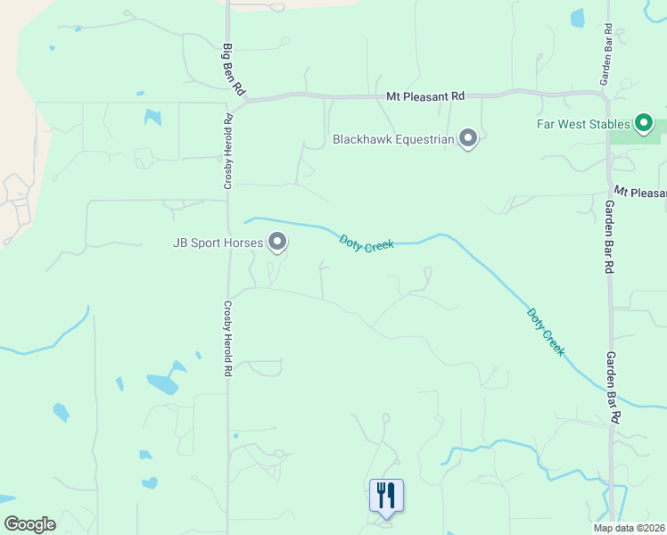 map of restaurants, bars, coffee shops, grocery stores, and more near 2495 Meadow Creek Road in Lincoln