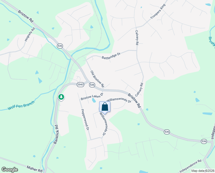 map of restaurants, bars, coffee shops, grocery stores, and more near 526 Bristow Road in Independence