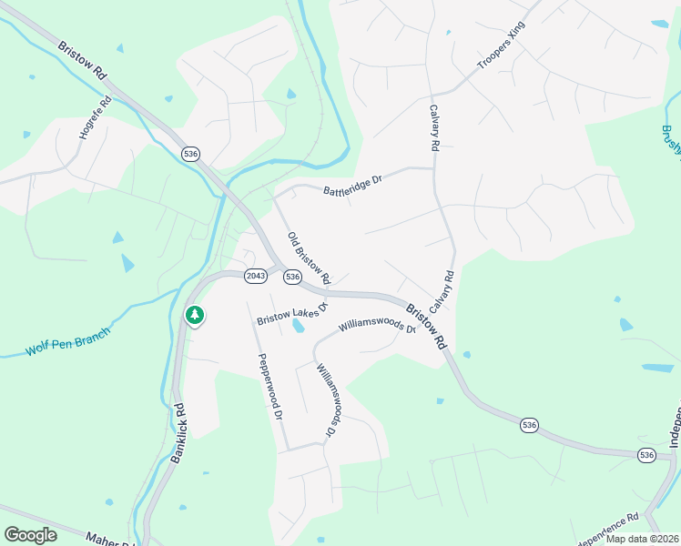 map of restaurants, bars, coffee shops, grocery stores, and more near 526 Bristow Road in Independence