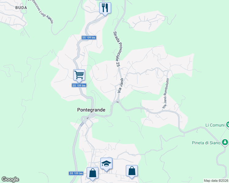 map of restaurants, bars, coffee shops, grocery stores, and more near 15 Contrada Janò in Catanzaro