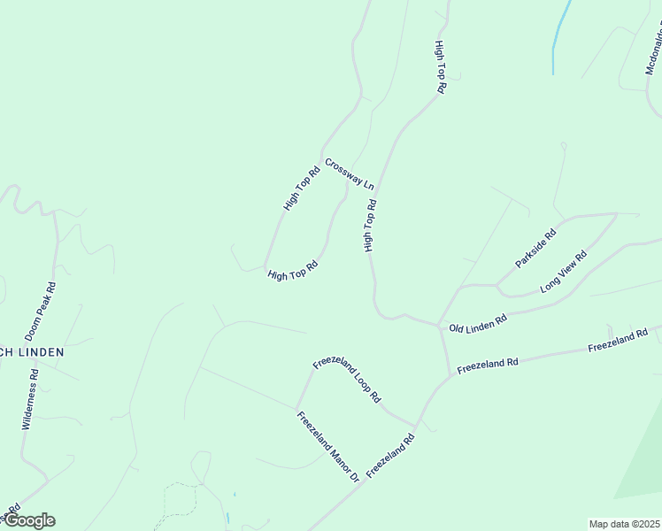 map of restaurants, bars, coffee shops, grocery stores, and more near 2572 High Top Road in Linden