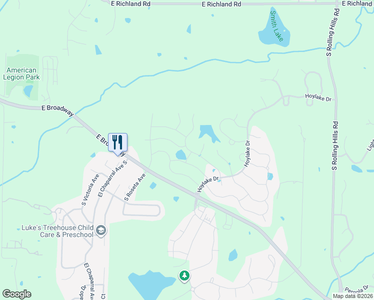 map of restaurants, bars, coffee shops, grocery stores, and more near 4751 East Broadway in Columbia