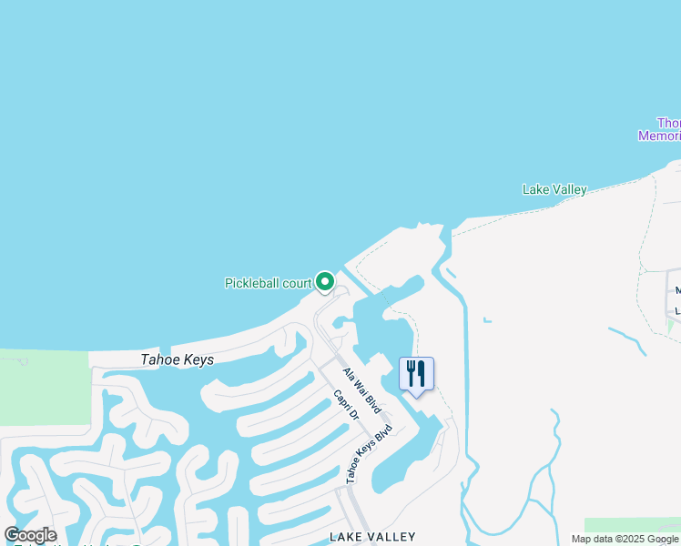 map of restaurants, bars, coffee shops, grocery stores, and more near 236 Ala Wai Boulevard in South Lake Tahoe