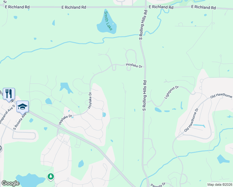 map of restaurants, bars, coffee shops, grocery stores, and more near 901 South Cedar Grove Boulevard in Columbia