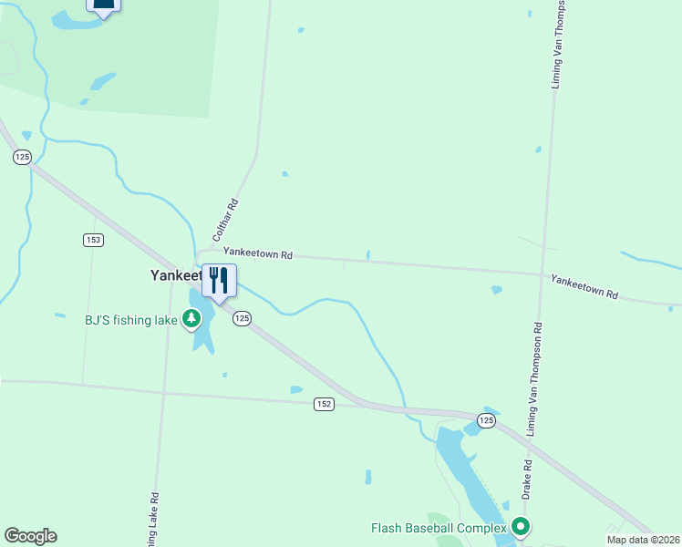 map of restaurants, bars, coffee shops, grocery stores, and more near 1250 Yankeetown Road in Hamersville