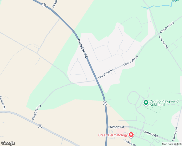 map of restaurants, bars, coffee shops, grocery stores, and more near 911 Canterbury Road in Milford