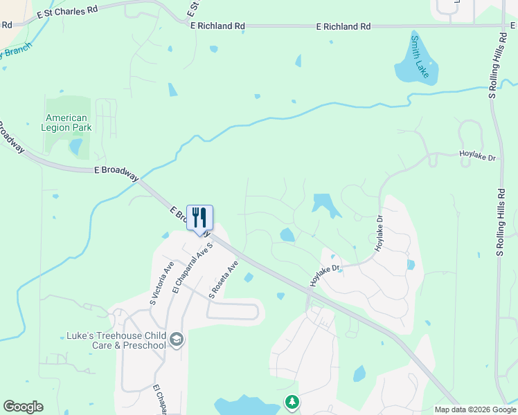 map of restaurants, bars, coffee shops, grocery stores, and more near 4751 East Broadway in Columbia