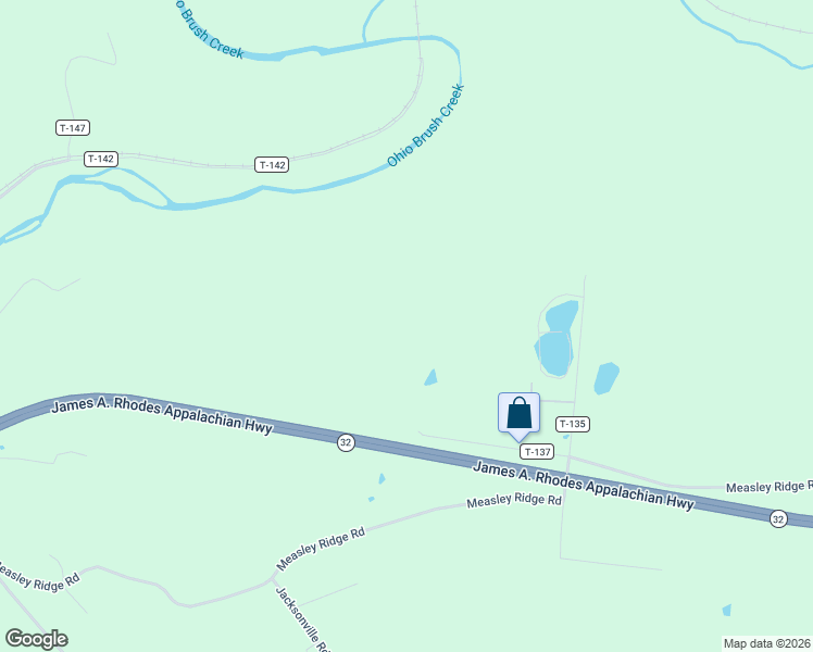 map of restaurants, bars, coffee shops, grocery stores, and more near 400 Thomas Stone Road in Peebles