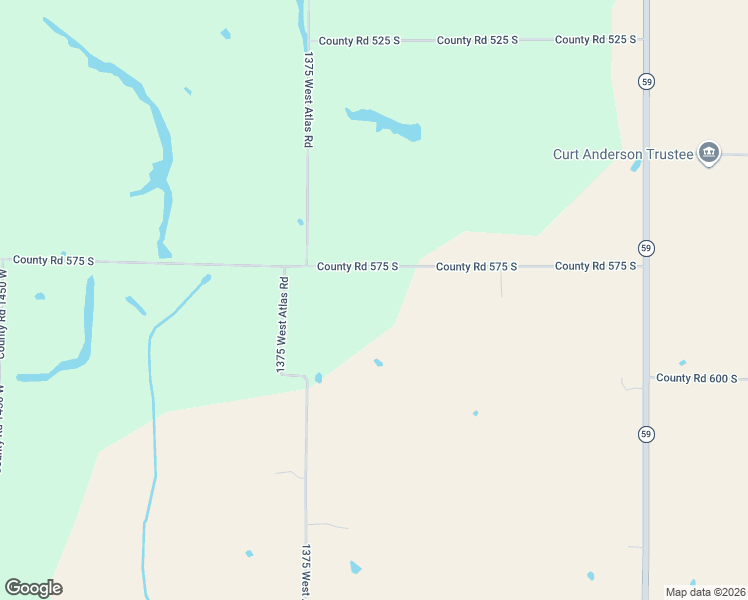 map of restaurants, bars, coffee shops, grocery stores, and more near 13643 West 575 South in Sandborn