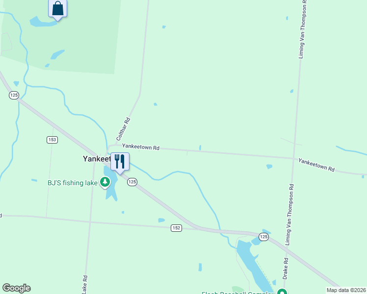 map of restaurants, bars, coffee shops, grocery stores, and more near 1250 Yankeetown Road in Hamersville