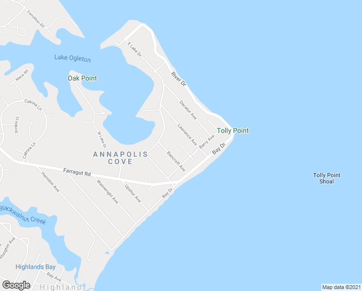 map of restaurants, bars, coffee shops, grocery stores, and more near 15 Cushing Avenue in Annapolis