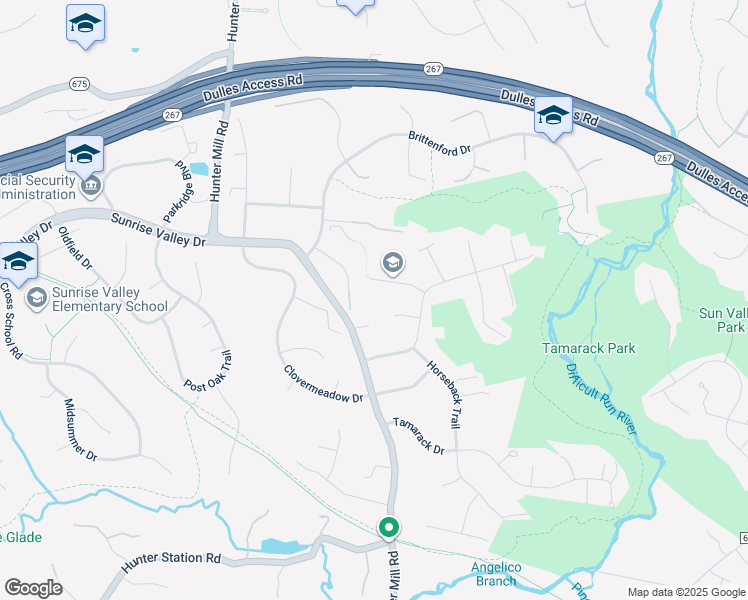 map of restaurants, bars, coffee shops, grocery stores, and more near 10409 Stone Ridge Lane in Vienna
