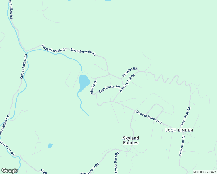 map of restaurants, bars, coffee shops, grocery stores, and more near Loch Linden Road in Skyland Estates