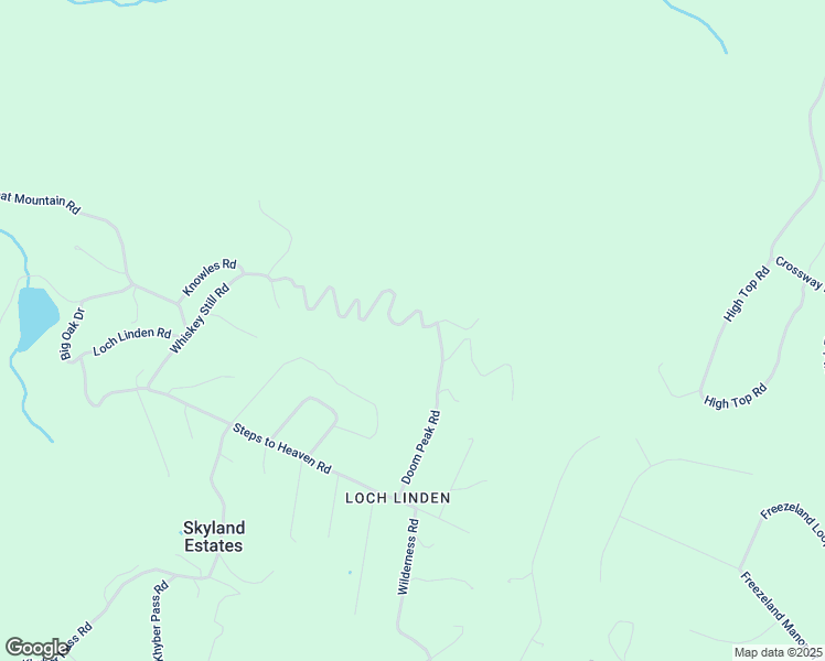 map of restaurants, bars, coffee shops, grocery stores, and more near 415 Doom Peak Road in Linden