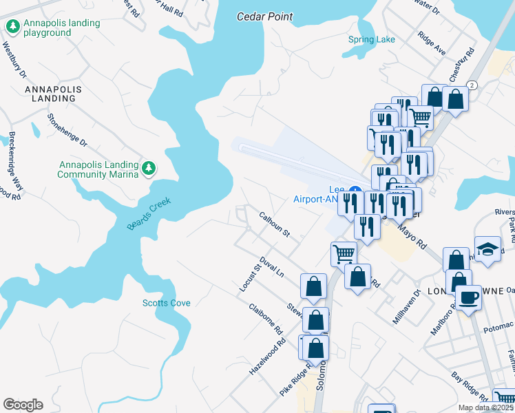 map of restaurants, bars, coffee shops, grocery stores, and more near 172 Calhoun Street in Edgewater