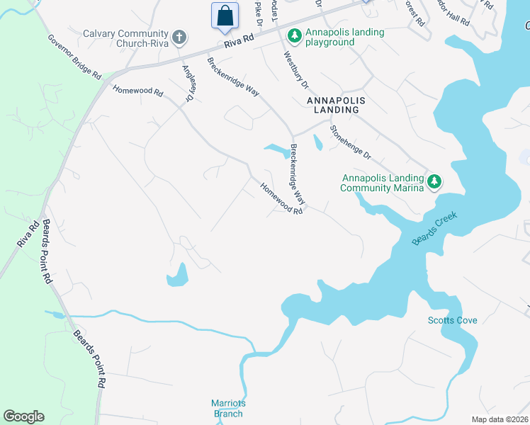 map of restaurants, bars, coffee shops, grocery stores, and more near 1394 Escapade Court in Riva