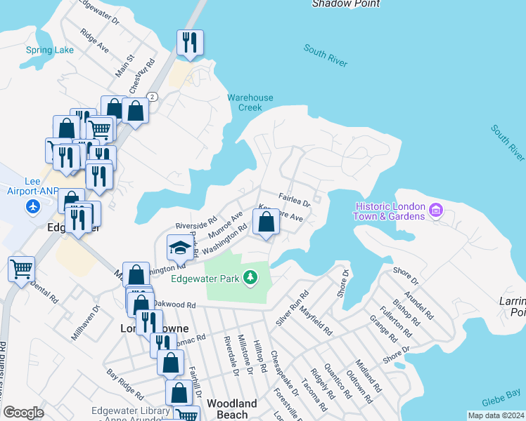 map of restaurants, bars, coffee shops, grocery stores, and more near 303 Kenmore Avenue in Edgewater