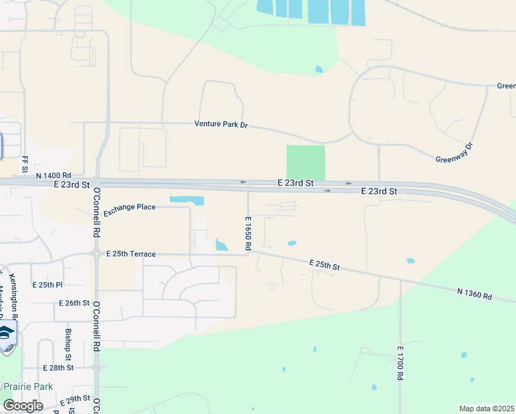 map of restaurants, bars, coffee shops, grocery stores, and more near 3600 Thomas Court in Lawrence