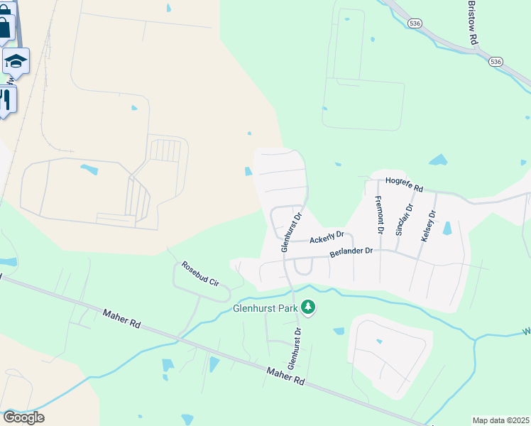 map of restaurants, bars, coffee shops, grocery stores, and more near 599 Astoria Court in Independence