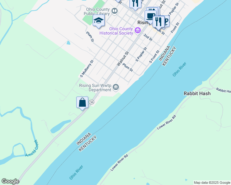 map of restaurants, bars, coffee shops, grocery stores, and more near 2125 Glen Meadow Drive in Rising Sun