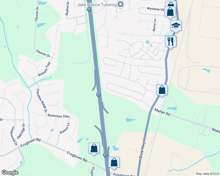 map of restaurants, bars, coffee shops, grocery stores, and more near 277 Deer Trace Drive in Walton