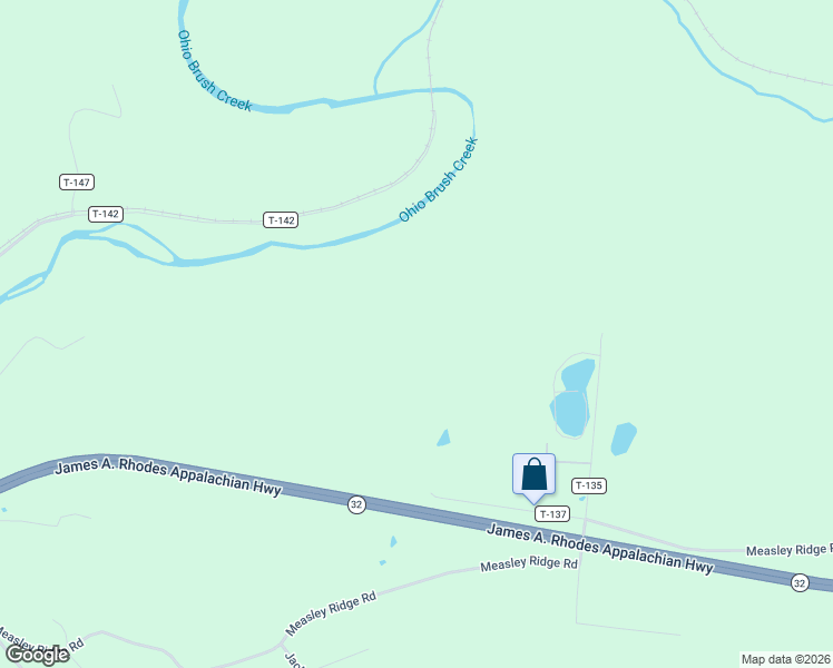 map of restaurants, bars, coffee shops, grocery stores, and more near 400 Thomas Stone Road in Peebles