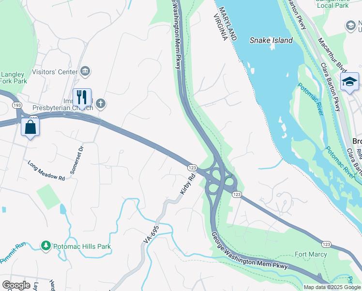 map of restaurants, bars, coffee shops, grocery stores, and more near 830 Dolley Madison Boulevard in McLean